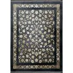 فرش وینتیج افشان طرح لیانا 700 شانه تراکم 2550 کد 27F720125 - رنگ دودی - فرشحونه