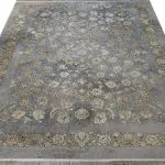 فرش وینتیج افشان طرح لیانا 700 شانه تراکم 2550 کد 27F720125 - رنگ فیلی - فرشحونه