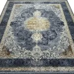 فرش وینتیج طرح دیاکو زمینه دودی 700 شانه 2550 کد 20915 - فرشخونه