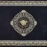 پشتی ورساچه کف ساده سرمه ای بدون لچک 1200 شانه کد 210295 - پشتی فرشخونه
