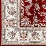 فرش افشان طرح روژان رنگ لاکی 1200 شانه 10 رنگ غیر برجسته کد 2101360 - فرشخونه