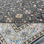 فرش طرح ماهلین رنگ دودی 700 شانه تراکم 2550 کد 55F701161 - فرشخونه