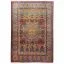 فرش پشم و ابریشم طرح ترنجی رنگ لاکی 1200 شانه 10 رنگ کد 64FA2203214 - فرشخونه