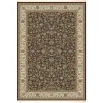 فرش ابریشم ماشینی افشان ساروق رنگ قهوه ای 1200 شانه 4500 10 رنگ کد 3226 - فرشخونه