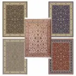 فرش ابریشم ماشینی افشان ساروق 1200 شانه 4500 10 رنگ کد 3226 - فرشخونه