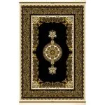 فرش ابریشم شاه عباسی طرح تاج رنگ کرم 1500 شانه 12 رنگ کد 64FA3105518 - فرشخونه