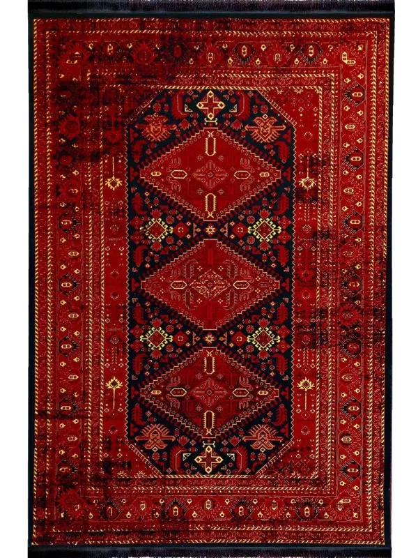 فرش قشقایی طرح نیکی رنگ سرمه ای 700 شانه (12 رنگ) کد 1096 - فرشخونه