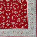 فرش افشان طرح زیبا گل رنگ لاکی 700 شانه تراکم 2550 (12 رنگ) کد 1102 - فرشخونه