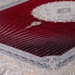 فرش هالیدی طرح خلیفه رنگ لاکی 1200 شانه 9 رنگ گل برجسته کد 78F201151 - فرشخونه