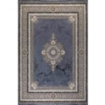 فرش الیزابت طوسی 1200 شانه 9 رنگ گل برجسته تراکم 3600 کد 201152 - فرشخونه
