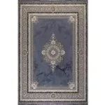 فرش الیزابت طوسی 1200 شانه 9 رنگ گل برجسته تراکم 3600 کد 201152 - فرشخونه