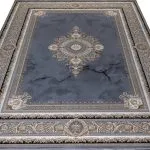 فرش الیزابت طوسی 1200 شانه 9 رنگ گل برجسته تراکم 3600 کد 201152 - فرشخونه