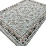 فرش افشان طرح ترلان 1200 شانه تراکم 3600 کد 95F2105302 رنگ نقره ای - فرشخونه