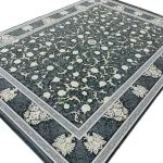 فرش افشان طرح زرگل 1200 شانه تراکم 3600 کد 95F2105303 - رنگ دودی - فرشخونه