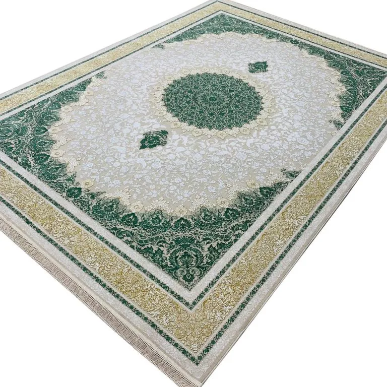 فرش طرح بیان رنگ صدفی 1200 شانه تراکم 3600 برجسته کد 95F2105307 - فرشخونه