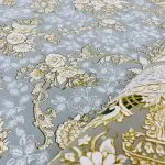 فرش افشان طرح طلا رنگ نقره ای 1200 شانه تراکم 3600 برجسته کد 2105309 - فرشخونه