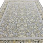 فرش افشان طرح طلا رنگ ترمه ای 1200 شانه تراکم 3600 برجسته کد 2105309 - فرشخونه