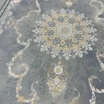 فرش طرح لادن 700 شانه تراکم 2550 رنگ نقره ای کد 95F7105902 - فرشخونه