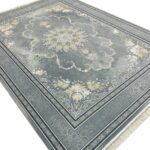 فرش طرح لادن 700 شانه تراکم 2550 رنگ نقره ای کد 95F7105902 - فرشخونه