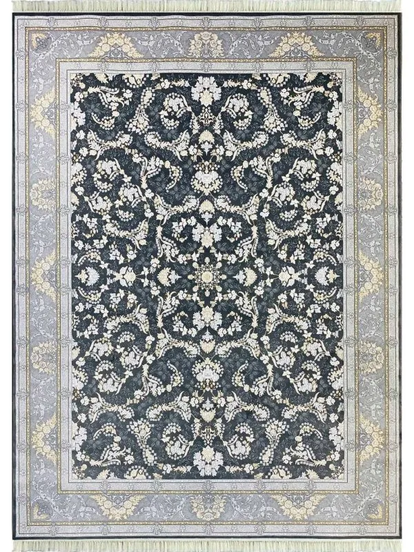فرش طرح زرنگار 700 شانه تراکم 2550 رنگ دودی کد 95F7105903 - فرشخونه