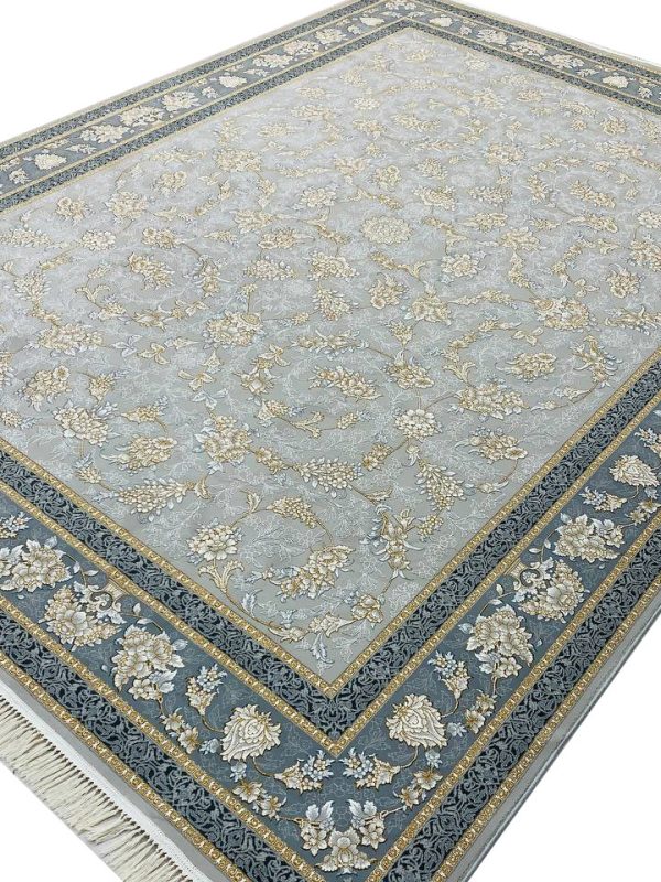 فرش طرح النا 700 شانه تراکم 2550 رنگ نقره ای کد 95F7105904 - فرشخونه