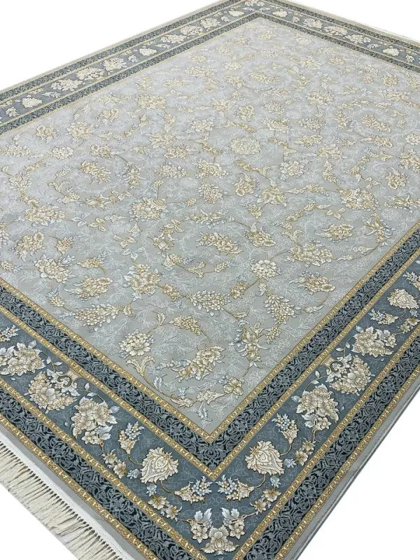 فرش طرح النا 700 شانه تراکم 2550 رنگ نقره ای کد 95F7105904 - فرشخونه