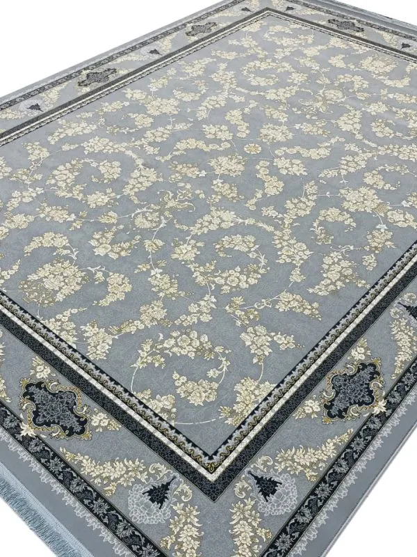 فرش افشان طرح فروزان 700 شانه تراکم 2550 رنگ طوسی کد 95F7105905