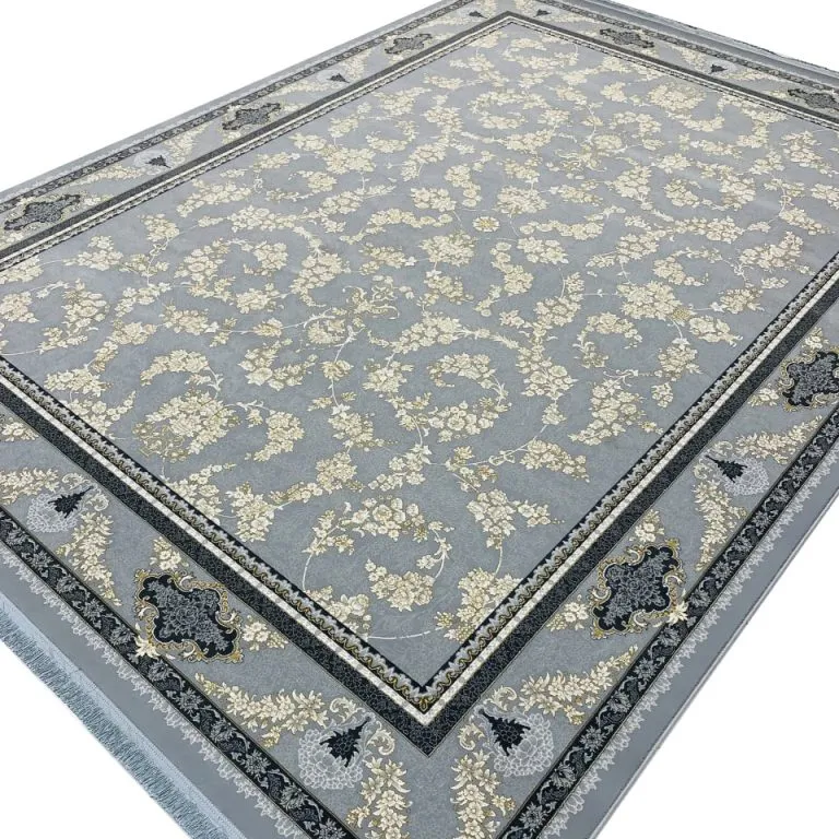 فرش افشان طرح فروزان 700 شانه تراکم 2550 رنگ طوسی کد 95F7105905