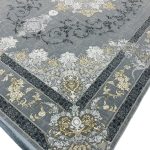 فرش وینتیج طرح ایساتیس 700 شانه تراکم 2550 رنگ طوسی کد 95F7107002