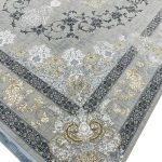 فرش وینتیج طرح ایساتیس 700 شانه تراکم 2550 رنگ نقره ای کد 95F7107002