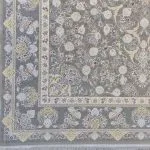 فرش طرح شایگان رنگ نقره ای گل برجسته 1200 شانه تراکم 3600 کد 96F2102780