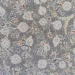 فرش طرح شایگان رنگ نقره ای گل برجسته 1200 شانه تراکم 3600 کد 96F2102780