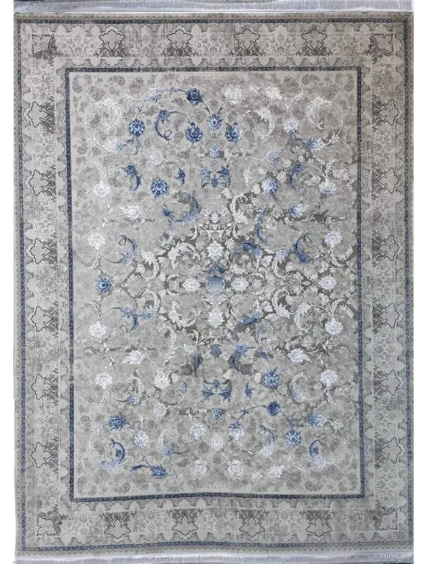 فرش افشان طرح شهداد برجسته رنگ نقره ای طوسی 1200 شانه کد 96F2103634