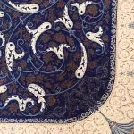 فرش افشان طرح شاهدخت آبی کاربنی 1200 شانه غیر برجسته کد 97F2104101 - فرشخونه