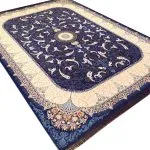 فرش افشان طرح شاهدخت آبی کاربنی 1200 شانه غیر برجسته کد 97F2104101 - فرشخونه