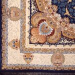 فرش اصفهان طرح رویا آبی کاربنی 1200 شانه غیر برجسته کد 4104 - Image 5