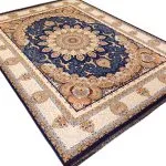 فرش طرح رویا آبی کاربنی 1200 شانه غیر برجسته