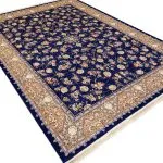 فرش افشان طرح پریان آبی کاربنی سبک قم 1200 شانه کد 4203 - فرشخونه