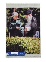 تابلو فرش سردار سلیمانی و رهبری کد 1109 - فرشخونه