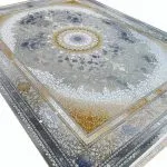 فرش وینتیج طرح نایین 1200 شانه گل برجسته کد 1839 رنگ فیلی