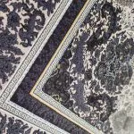 فرش طرح ورساچ رنگ دودی گل برجسته 1200 شانه کد 210199 - فرشخونه