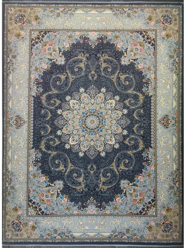فرش طرح مهسا دودی 700 شانه تراکم 2550 کد 2711