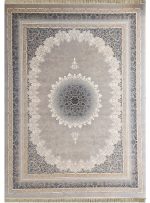 فرش طرح مهر 700 شانه تراکم 2550 کد 710600 رنگ ترمه ای