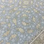 فرش افشان طرح رزیتا نقره ای 1200 شانه تراکم 3600 گل طلایی کد 2105310 - فرشخونه
