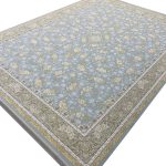 فرش افشان طرح رزیتا نقره ای 1200 شانه تراکم 3600 گل طلایی کد 2105310 - فرشخونه