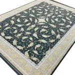 فرش افشان طرح رزیتا دودی 1200 شانه تراکم 3600 گل طلایی کد 2105310 - فرشخونه