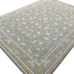 فرش افشان طرح رزیتا ترمه ای 1200 شانه تراکم 3600 گل طلایی کد 2105310 - فرشخونه