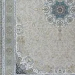 فرش نادیا رنگ صدفی 1200 شانه تراکم 3600 گل طلایی کد 2105311 - فرشخونه