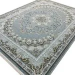 فرش طرح تندیس 1500 شانه تراکم 4500 کد 95F3105501 رنگ نقره ای