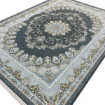 فرش طرح تندیس 1500 شانه تراکم 4500 کد 95F3105501 رنگ زغالی